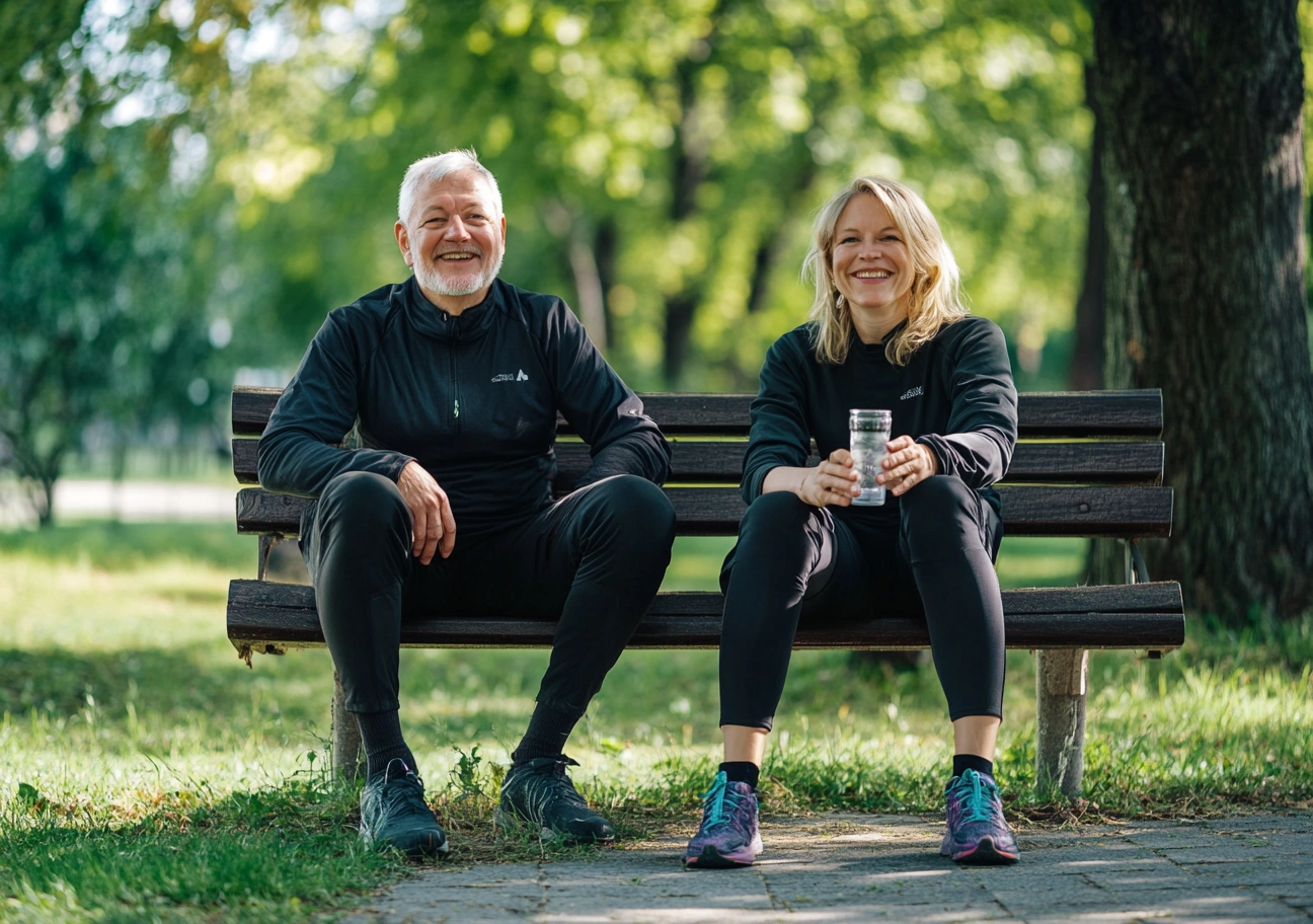 Активні пенсіонери відпочивають після тренування